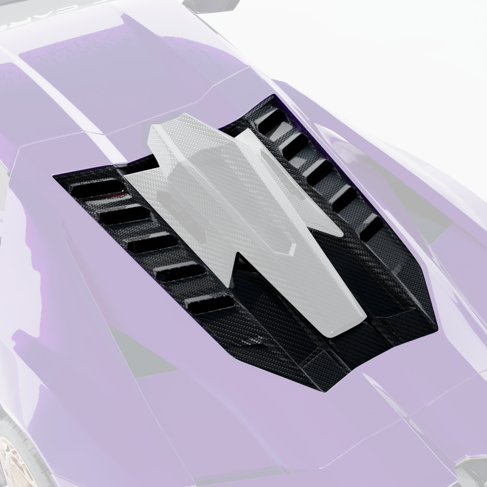 LAMBORGHINI REVUELTO MATTE CARBON FIBRE ENGINE COVER - CT DESIGN
