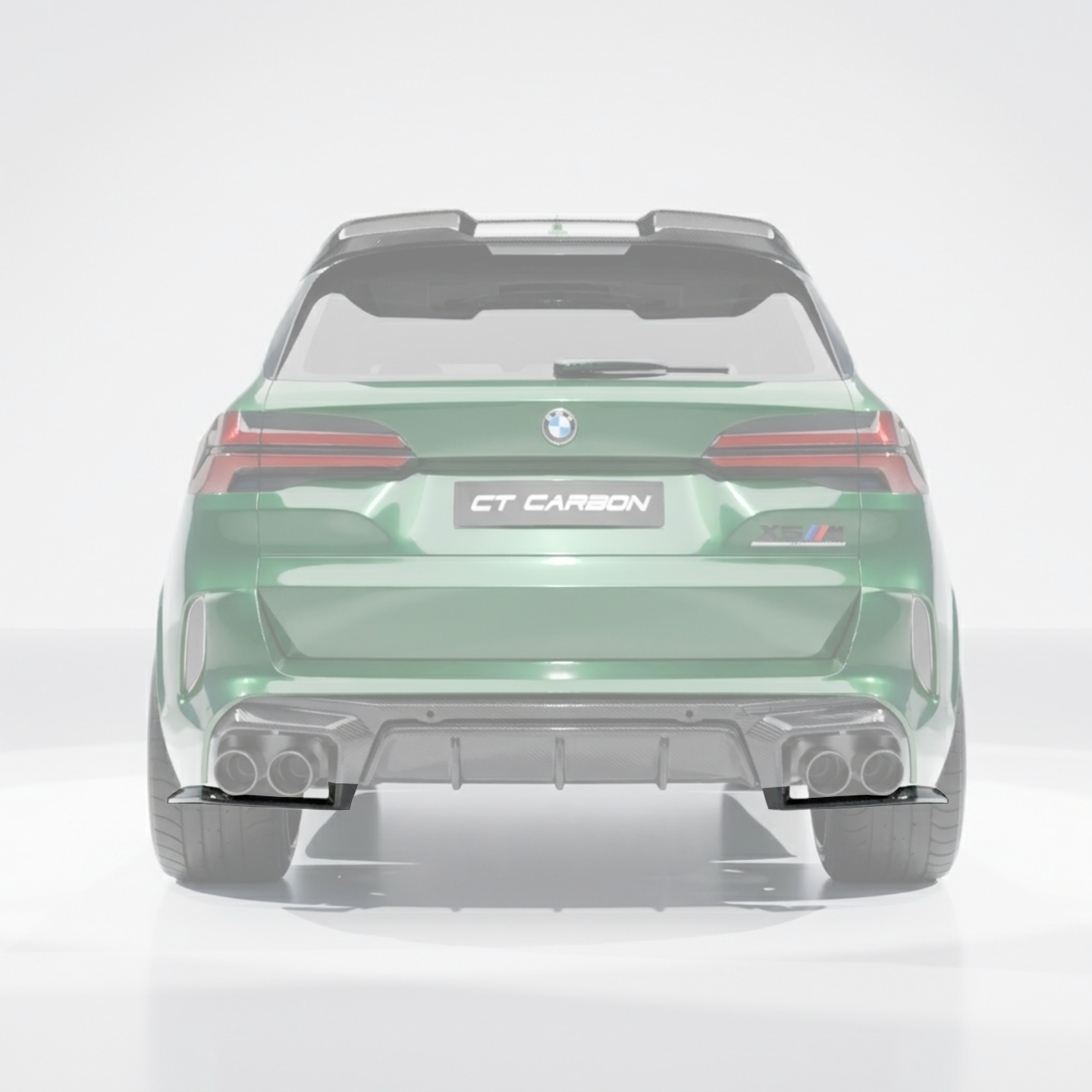 BMW F95 X5M 2019+ DRY CARBON FIBRE REAR BUMPER CORNERS - V1