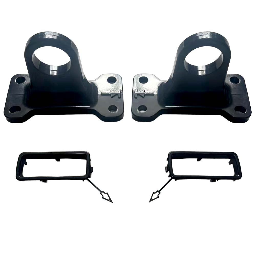 LAND ROVER DEFENDER L663 90/110/130 BLACK ALUMINIUM TOW HOOKS - V1