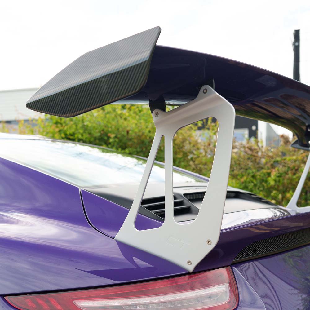 PORSCHE 911 GT2 RS/GT3 RS WING RISERS - SILVER - CT DESIGN