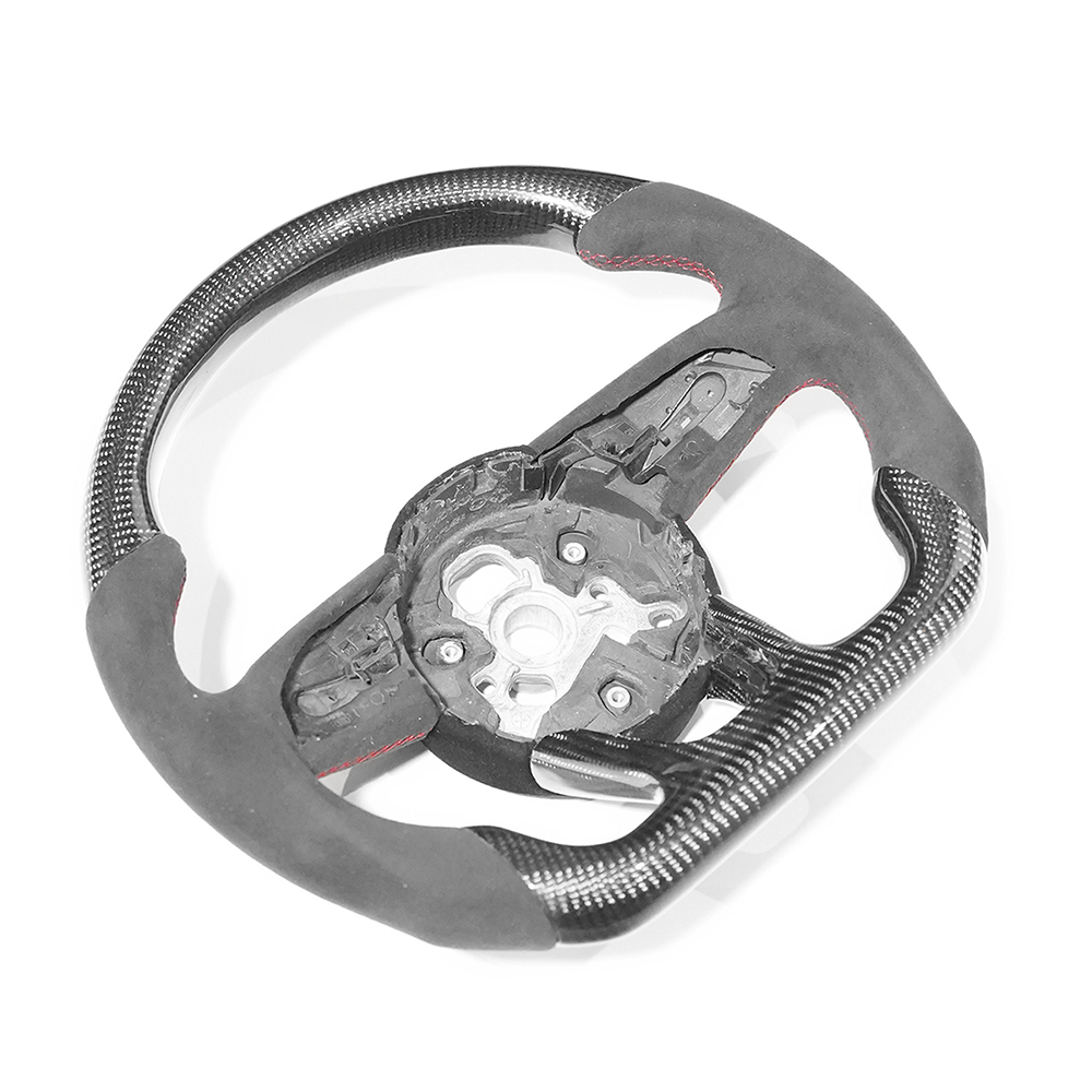 AUDI B9 & 8V 2016-2024 CARBON FIBRE / ALCANTARA FLAT BOTTOM CUSTOM STEERING WHEEL