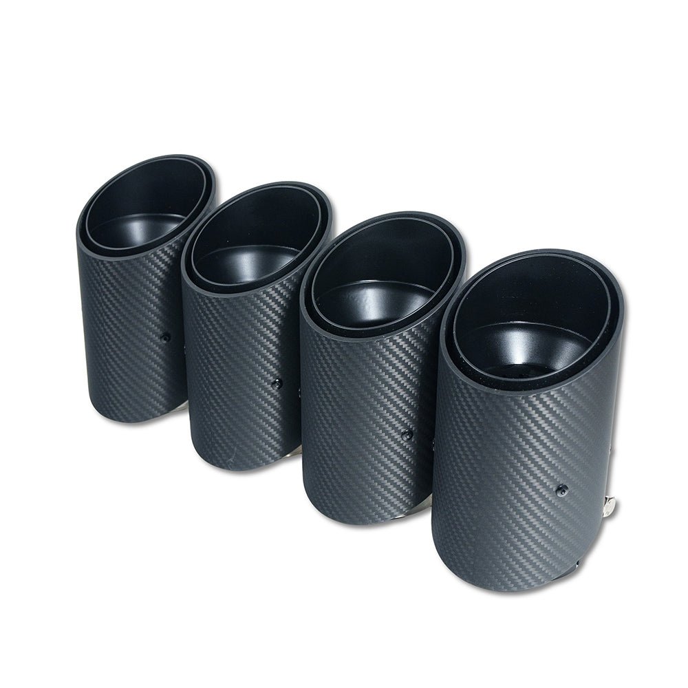 BMW G90 M5 & G99 M5 TOURING 2024+ CARBON FIBRE SLASH CUT EXHAUST TIPS - MATTE BLACK