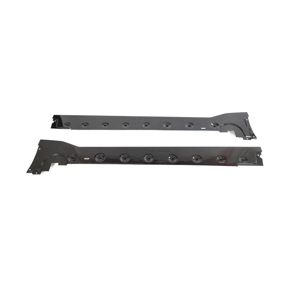PORSCHE 911 992 TURBO S CARBON FIBRE SIDE SKIRTS - CT DESIGN