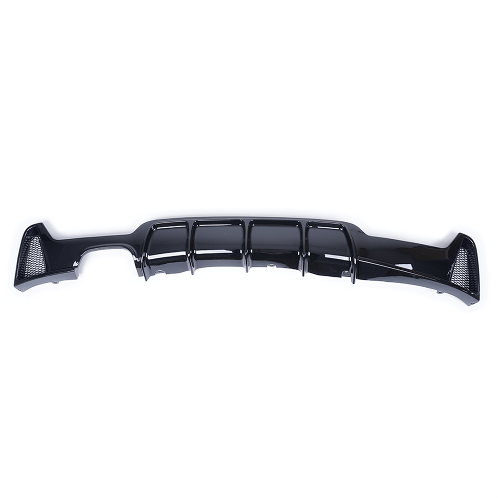 BMW 4 Series F32/F33/F36 GLOSS BLACK TWIN LEFT EXIT EXHAUST DIFFUSER - V2